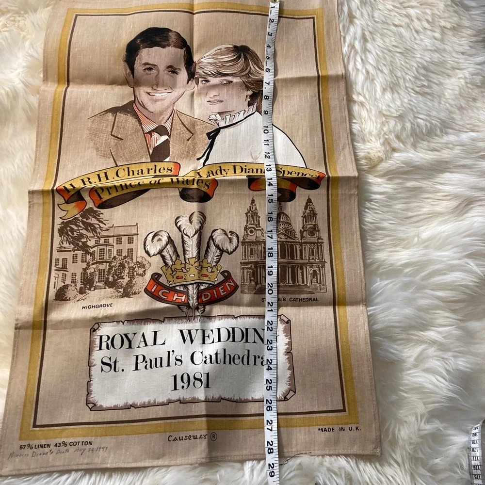 Royal Wedding 👑 Princess Diana Prince Charles 80s Souvenir British tea 🫖 ☕️